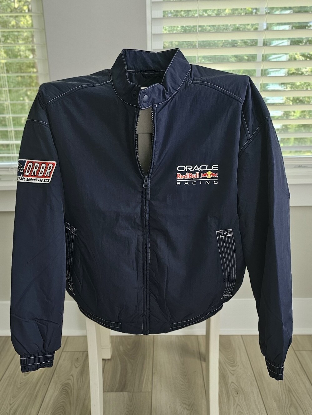 Hollister Oracle Red Bull Racing Graphic Moto Jacket Size Large